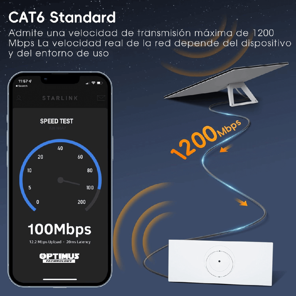STARLINK - CABLE EXTENSIÓN SATELITE GEN 3 / V4 (45M)