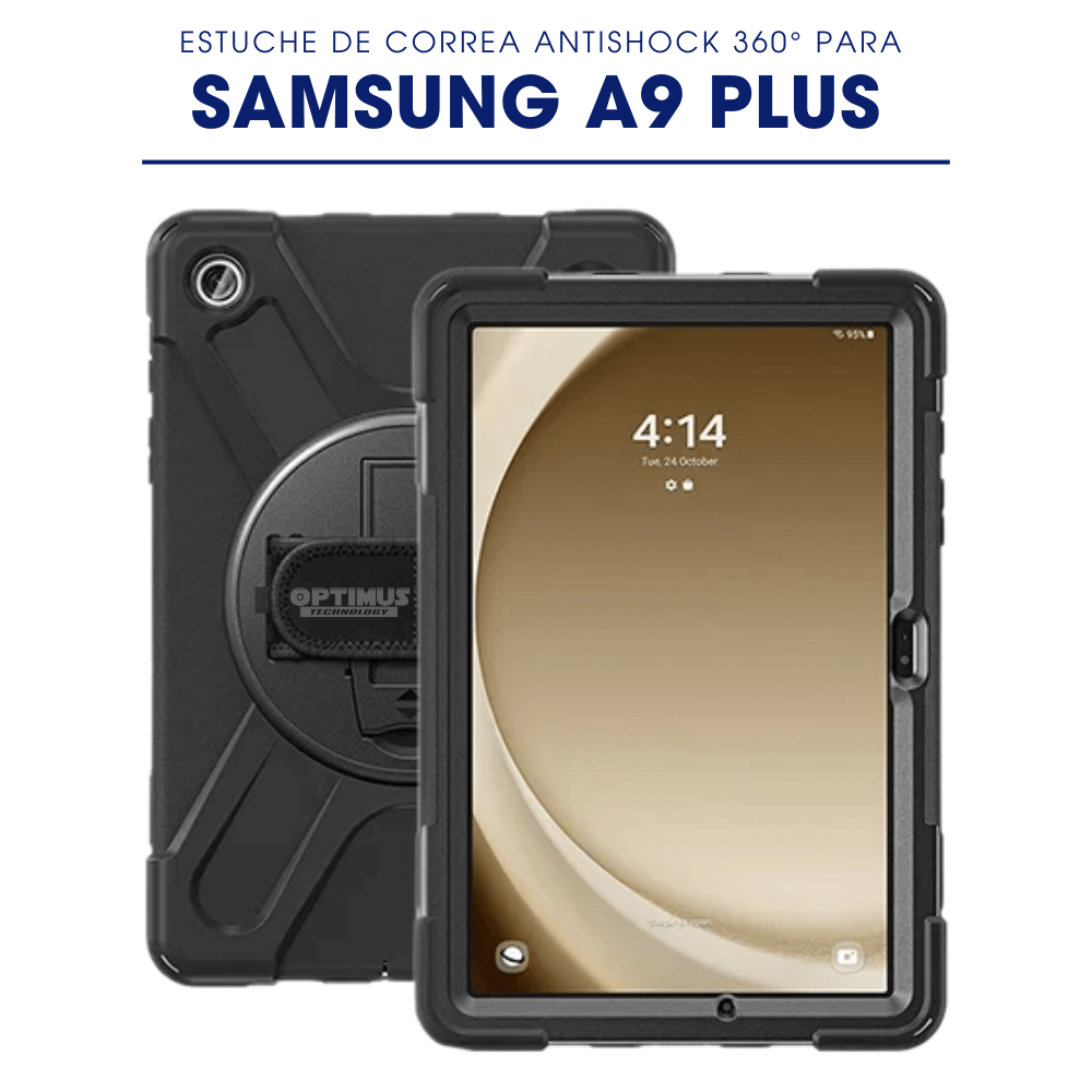 ESTUCHE ANTISCHOCK CORREA ESTILO #5 - SAMSUNG A9 PLUS 11"  PULG (NEGRO)