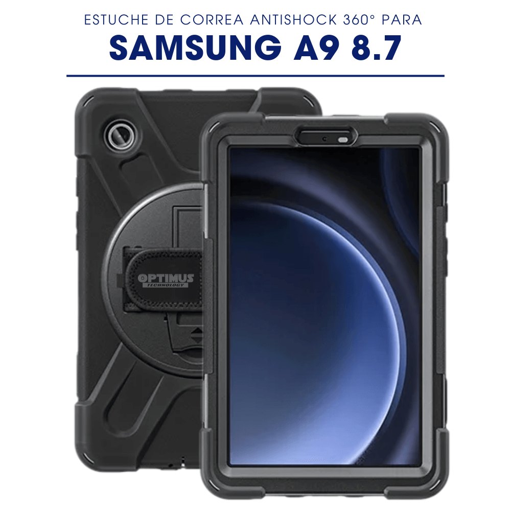 ESTUCHE ANTISCHOCK CORREA ESTILO #5 - SAMSUNG A9 8.7" PULG (NEGRO)