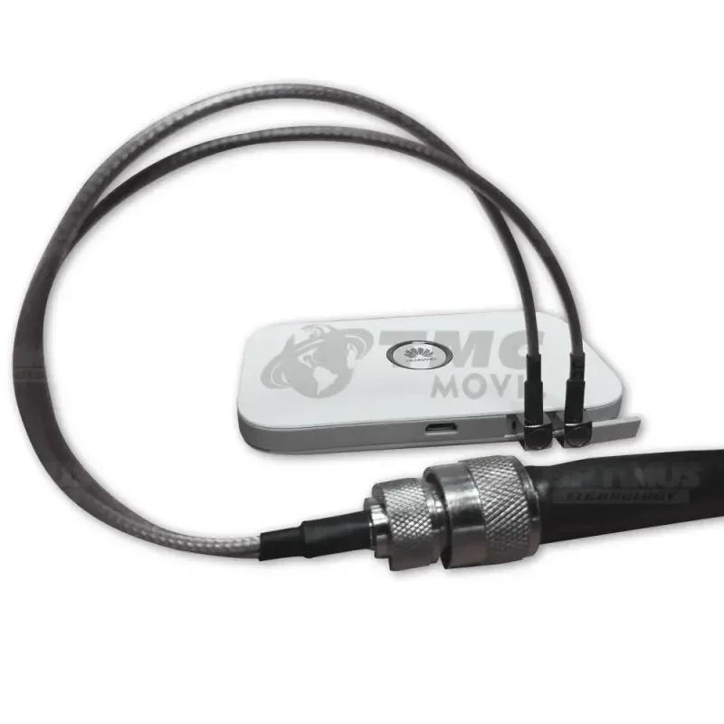 CONECTOR PIGTAIL MIMO RG-316 N Hembra a X2 TS 9 Macho PARA MODEM INTERNET MIFI 4G LTE (HUAWEI E5573S-508 - E5377) / EQUIPOS DE TELEMETRÍA