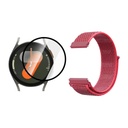 COMBO DE CORREA TIPO VELCRO CON VIDRIO NANOGLASS PARA SAMSUNG GALAXY WATCH 7 44MM