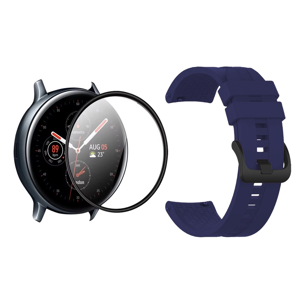 KIT CORREA DE SILICONA + VIDRIO TEMPLADO NANOGLASS PARA SAMSUNG GALAXY WATCH FE 40MM