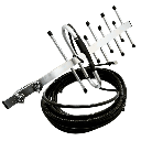 Antena Yagi Amplificadora De Señal 15dB, Frecuencias 824MHz con Cable Marca PPC Belden Certificado de Baja Perdida 8 Metros (Conector SMA Macho)