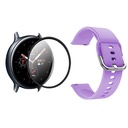 COMBO CORREA PULSO DE GOMA + VIDRIO TEMPLADO NANOGLASS PARA SAMSUNG GALAXY WATCH FE 40MM